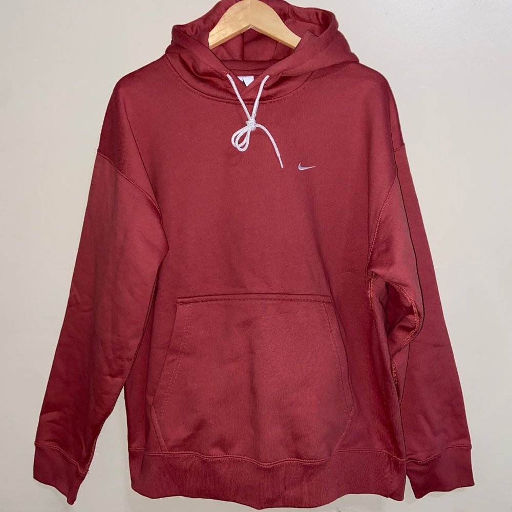 Nike Nikelab NRG Solo Swoosh Fleece Hoodie Mens CV0552-691 Canyon Rust NEW